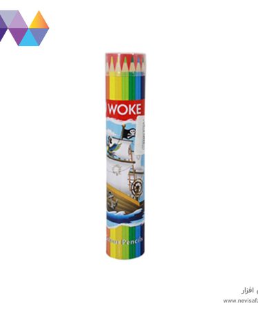 مداد رنگی 12 رنگ Woke مدل لوله ای
