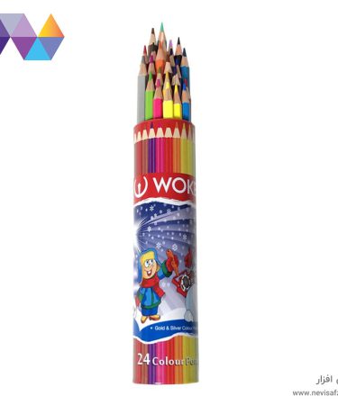 مداد رنگی 24 رنگ Woke مدل لوله ای